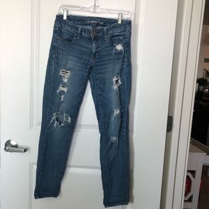 American Eagle Distressed Blue Jeggings